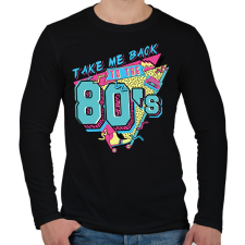 PRINTFASHION 80-as évek - Férfi hosszú ujjú póló - Fekete férfi póló