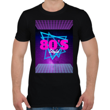 PRINTFASHION 80-as évek - Férfi póló - Fekete férfi póló