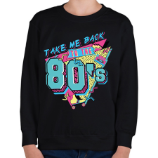 PRINTFASHION 80-as évek - Gyerek pulóver - Fekete gyerek pulóver, kardigán