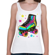 PRINTFASHION 80-as évek retro görkorcsolya neon - Női atléta - Fehér