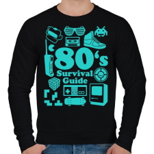 PRINTFASHION 80-as évek túlélő cuccai - Férfi pulóver - Fekete férfi pulóver, kardigán
