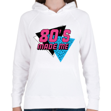 PRINTFASHION 80's made me - Női kapucnis pulóver - Fehér női póló