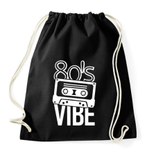 PRINTFASHION 80's vibe - Sportzsák, Tornazsák - Fekete tornazsák
