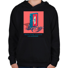 PRINTFASHION 80S - Gyerek kapucnis pulóver - Fekete