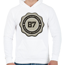 PRINTFASHION 87 - Férfi kapucnis pulóver - Fehér férfi pulóver, kardigán