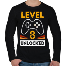 PRINTFASHION 8-as szint feloldva - Férfi hosszú ujjú póló - Fekete férfi póló