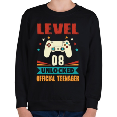 PRINTFASHION 8 éves gamer - Gyerek pulóver - Fekete