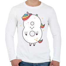 PRINTFASHION 8 éves unikornis - Férfi hosszú ujjú póló - Fehér férfi póló