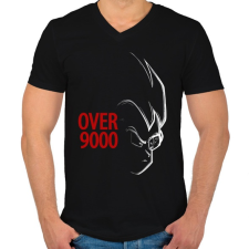 PRINTFASHION 9000 szint felett - Férfi V-nyakú póló - Fekete férfi póló