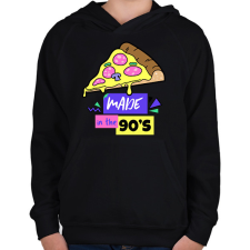 PRINTFASHION 90-es évek - Gyerek kapucnis pulóver - Fekete gyerek pulóver, kardigán