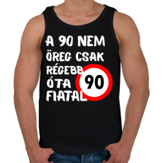 PRINTFASHION 90 éves (fehér) - Férfi atléta - Fekete