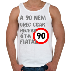 PRINTFASHION 90 éves (szürke) - Férfi atléta - Fehér