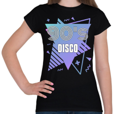 PRINTFASHION 90's disco - Női póló - Fekete női póló