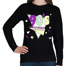 PRINTFASHION 90's disco - Női pulóver - Fekete női póló