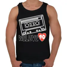 PRINTFASHION 90's  - Férfi atléta - Fekete atléta, trikó