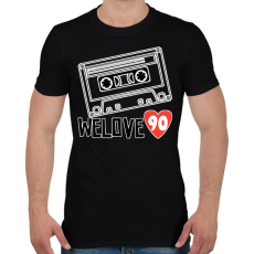 PRINTFASHION 90's  - Férfi póló - Fekete