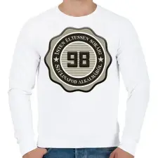 PRINTFASHION 98 - Férfi pulóver - Fehér férfi pulóver, kardigán