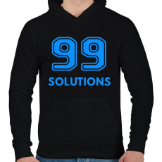 PRINTFASHION 99 SOLUTIONS - Férfi kapucnis pulóver - Fekete