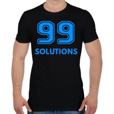 PRINTFASHION 99 SOLUTIONS - Férfi póló - Fekete