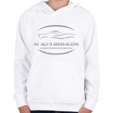 PRINTFASHION A alfa romeóm nélkül - Gyerek kapucnis pulóver - Fehér