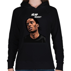 PRINTFASHION A$AP ROCKY - Női kapucnis pulóver - Fekete
