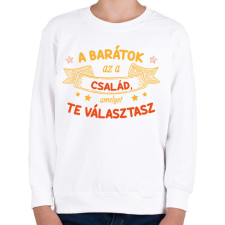 PRINTFASHION A barátok az a család - Gyerek pulóver - Fehér gyerek pulóver, kardigán