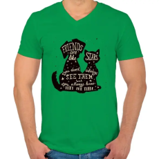 PRINTFASHION A barátok.. - Férfi V-nyakú póló - Zöld