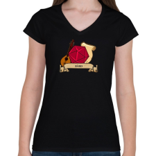 PRINTFASHION A bárd - Női V-nyakú póló - Fekete női póló