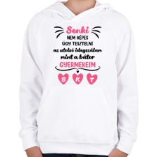 PRINTFASHION A bátor gyerekeim - Kezdőbetűkkel - Gyerek kapucnis pulóver - Fehér gyerek pulóver, kardigán