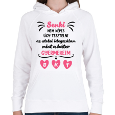 PRINTFASHION A bátor gyerekeim - Kezdőbetűkkel - Női kapucnis pulóver - Fehér női pulóver, kardigán