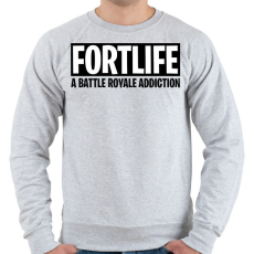 PRINTFASHION A battle royale addiction - Fortnite - Férfi pulóver - Sport szürke