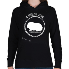 PRINTFASHION A bizalom köre - A tengerimalacom (fehér) - Női kapucnis pulóver - Fekete