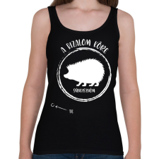 PRINTFASHION A bizalom köre - Sündisznóm (fehér) - Női atléta - Fekete női trikó