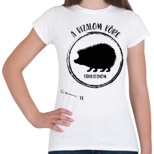 PRINTFASHION A bizalom köre - Sündisznóm (fekete) - Női póló - Fehér női póló