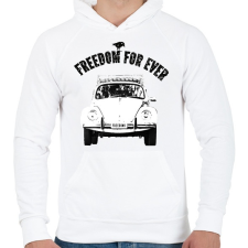 PRINTFASHION A BOGÁRHÁTÚ - Férfi kapucnis pulóver - Fehér férfi pulóver, kardigán