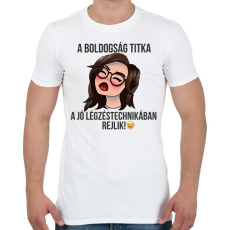 PRINTFASHION a boldogság titka - Férfi póló - Fehér