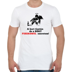 PRINTFASHION a bort tisztán - Férfi póló - Fehér