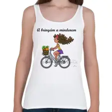 PRINTFASHION A bringám - Női atléta - Fehér női trikó