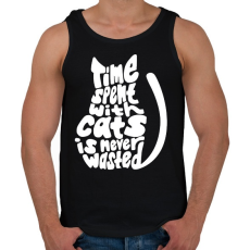 PRINTFASHION A cicákkal eltöltött idő - Férfi atléta - Fekete