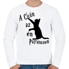 PRINTFASHION A Cicám az én Patrónusom - Férfi pulóver - Fehér