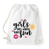 PRINTFASHION A csajok napsütésre vágynak - Sportzsák, Tornazsák - Fehér