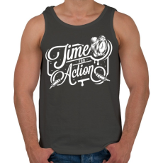 PRINTFASHION A cselekvés ideje! - Férfi atléta - Sötétszürke