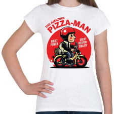 PRINTFASHION A csodálatos pizzafutár - Női póló - Fehér női póló