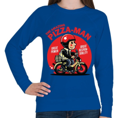 PRINTFASHION A csodálatos pizzafutár - Női pulóver - Királykék