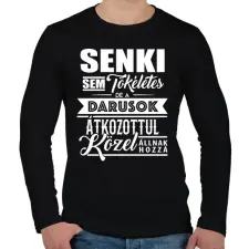 PRINTFASHION A darusok tökéletesek - Férfi hosszú ujjú póló - Fekete férfi póló