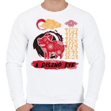 PRINTFASHION A disznó éve - Férfi pulóver - Fehér