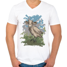 PRINTFASHION A dolmányos borjú - Férfi V-nyakú póló - Fehér férfi póló