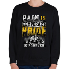 PRINTFASHION A fájdalom átmeneti, de a büszkeség örök - Gyerek pulóver - Fekete gyerek pulóver, kardigán
