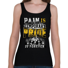 PRINTFASHION A fájdalom átmeneti, de a büszkeség örök - Női atléta - Fekete női trikó
