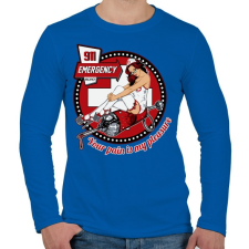 PRINTFASHION A fájdalom öröme - Férfi hosszú ujjú póló - Királykék férfi póló